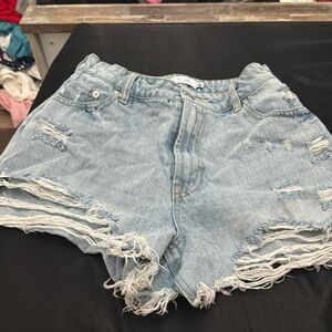barley worn jeans shorts